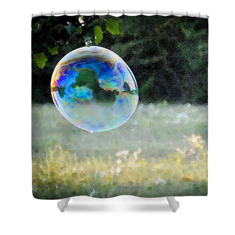 Bubble Shower Curtain featuring the photograph Bubble by Cheryl McClure