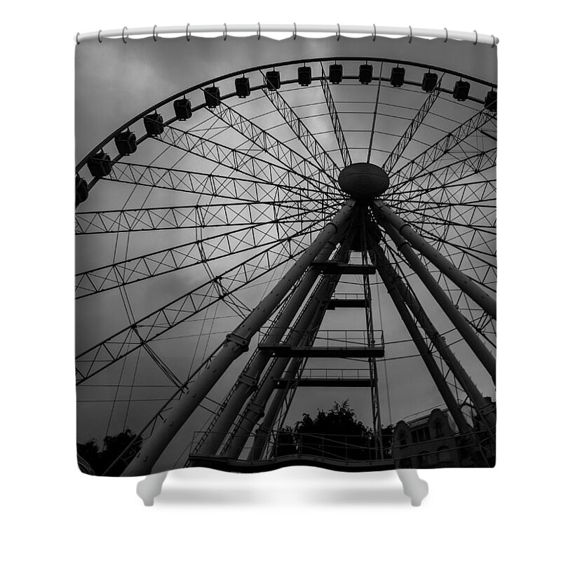 Budapest Shower Curtain featuring the photograph Budapest Eye - Ferris Wheel by Pamela Newcomb