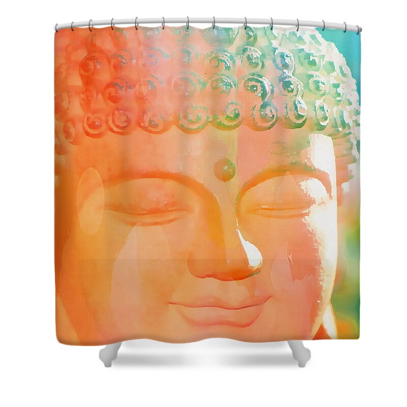 Cindy Shower Curtain featuring the photograph Buddah Glow by Cindy Greenstein