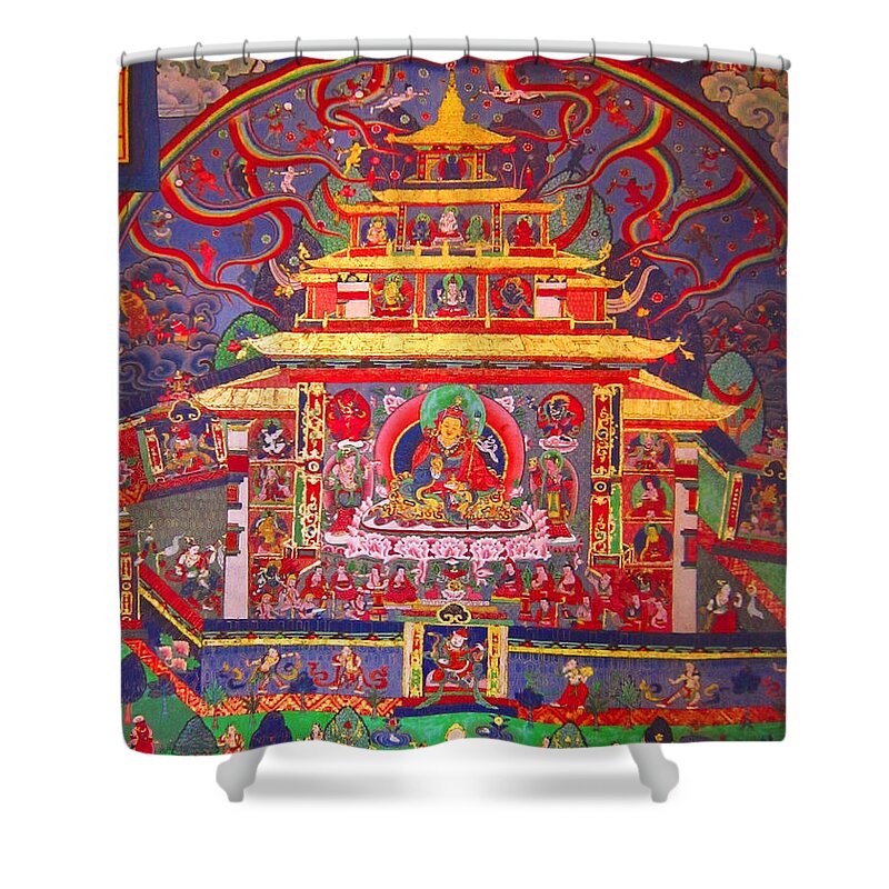 Buddhism Shower Curtain featuring the painting Buddhist Art by Steve Fields