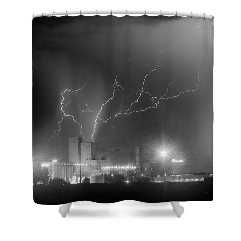 Anheuser-busch Shower Curtain featuring the photograph Budweiser Power BW by James BO Insogna