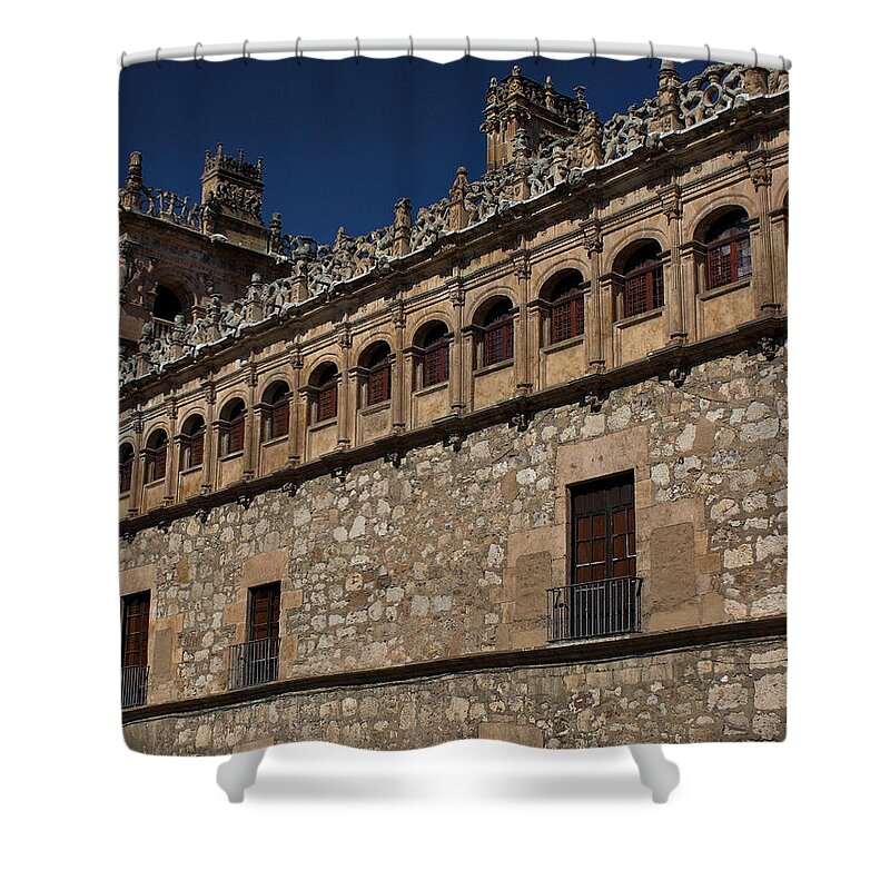 Building Shower Curtain featuring the photograph Building Trim by Farol Tomson