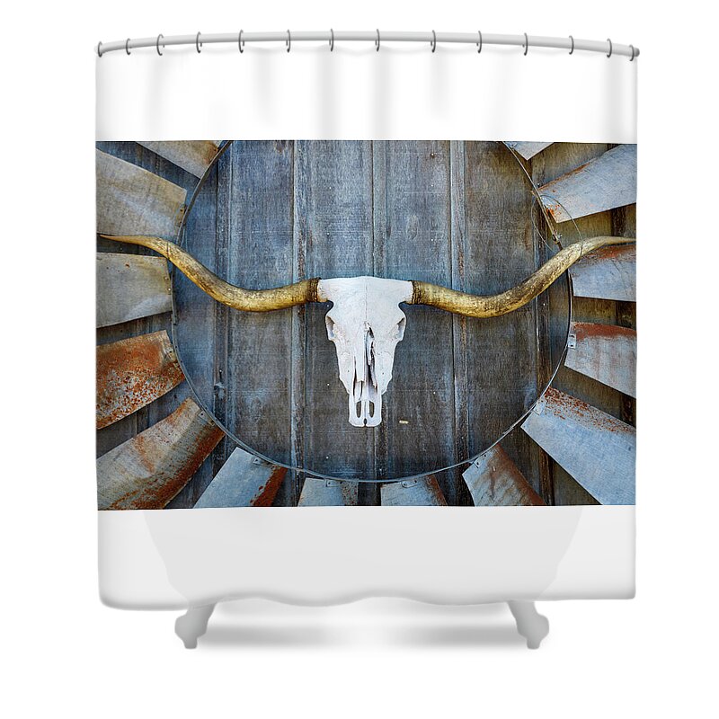 Texas Shower Curtain featuring the photograph Bull Blade by Raul Rodriguez