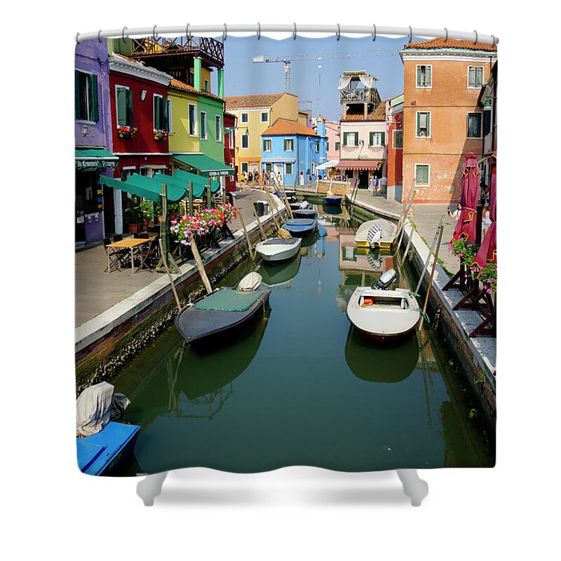 Italy Shower Curtain featuring the photograph Burano Morning by Alan Toepfer