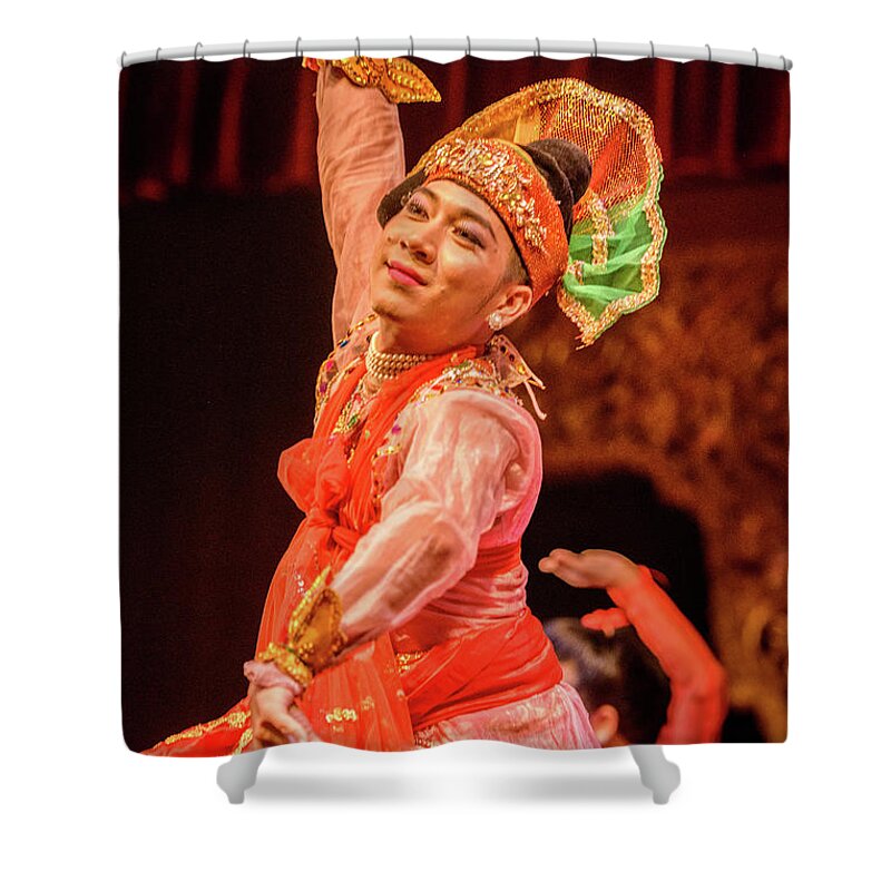 Dance Shower Curtain featuring the photograph Burmese Dance 5 by Werner Padarin