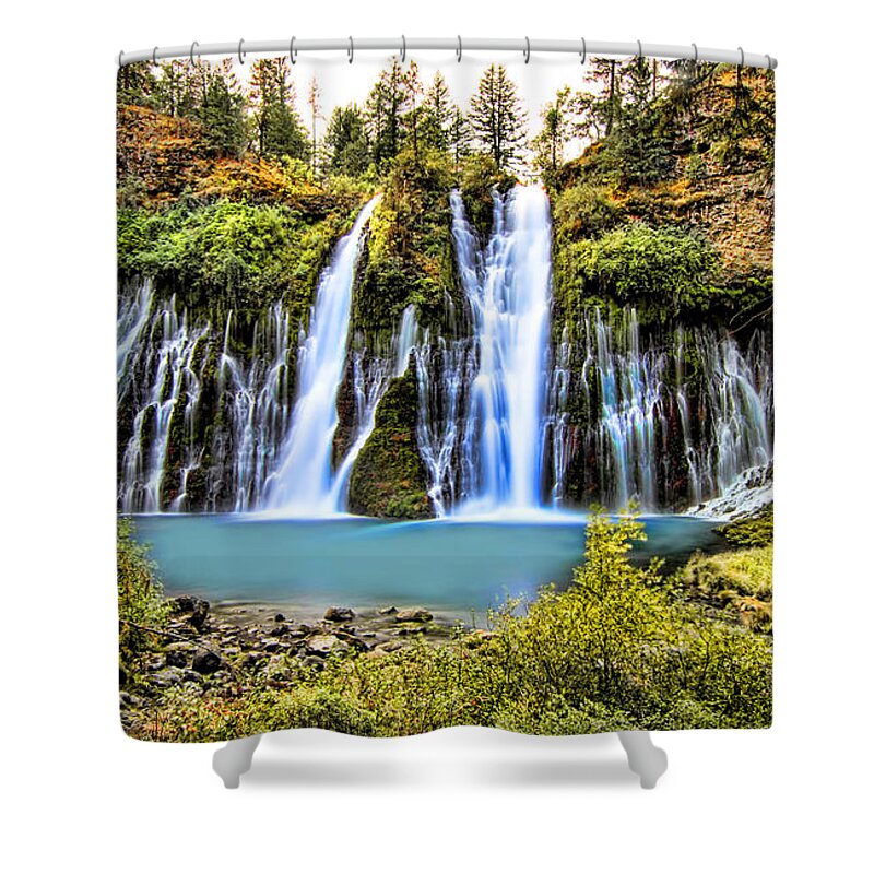 Falls Shower Curtain featuring the photograph Burney Falls by Jason Abando