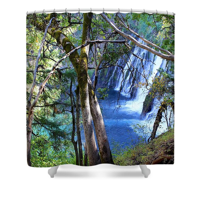 Landscape Shower Curtain featuring the photograph Burney Falls Trailside II by FlyingFish Foto
