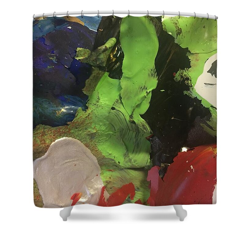 Abstract Shower Curtain featuring the photograph Bursting by Paula Brown