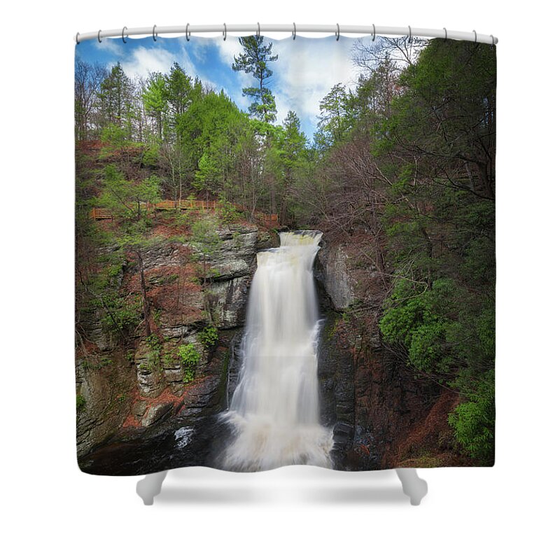 Main Shower Curtain featuring the photograph Bushkill Falls by Michael Ver Sprill
