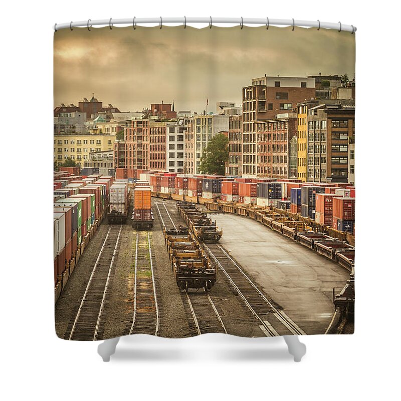 People Shower Curtain featuring the photograph Busines End Of The City... by Russell Styles