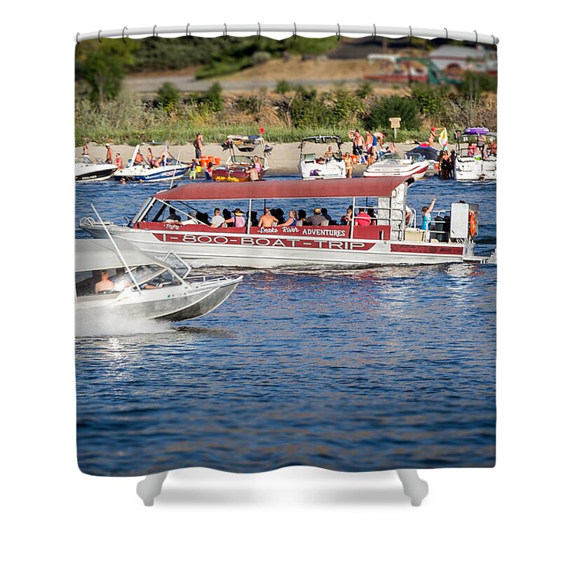 Snake River Shower Curtain featuring the photograph Busy River by Brad Stinson