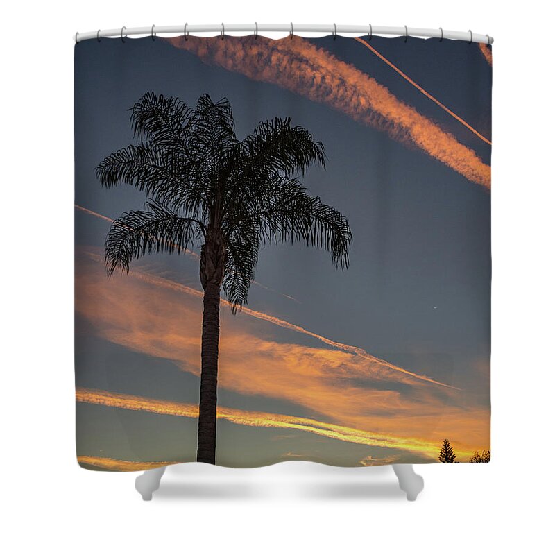 Sun Shower Curtain featuring the photograph Busy Sky by David Hart