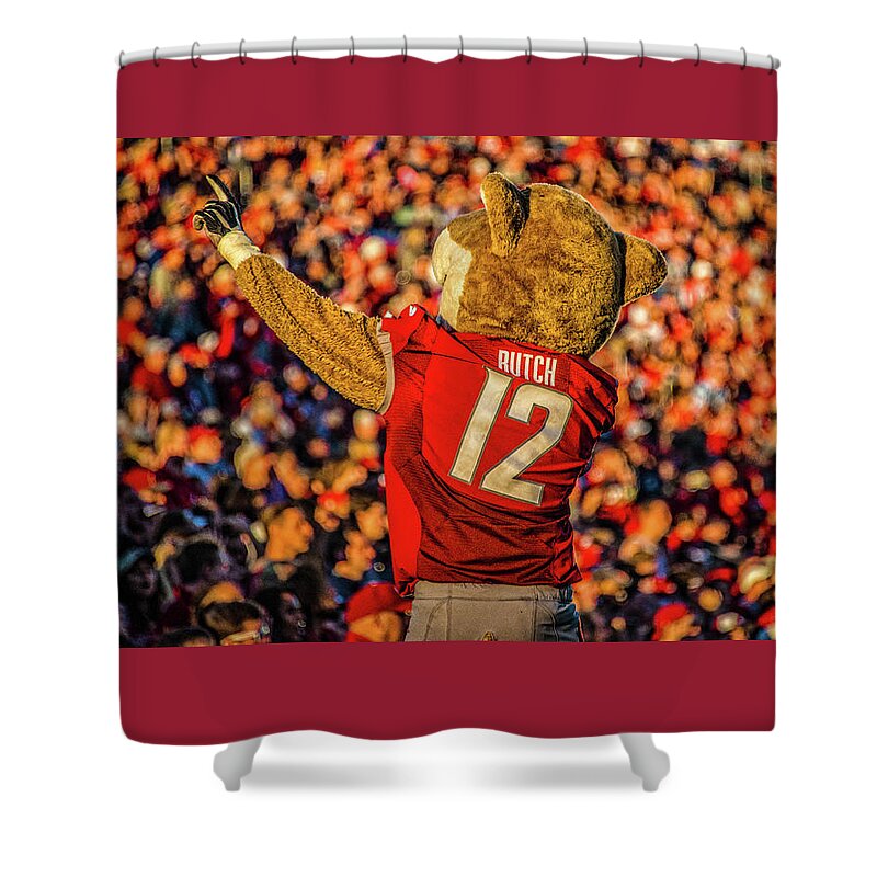 Butch Shower Curtain featuring the photograph Butch Cougar by Ed Broberg