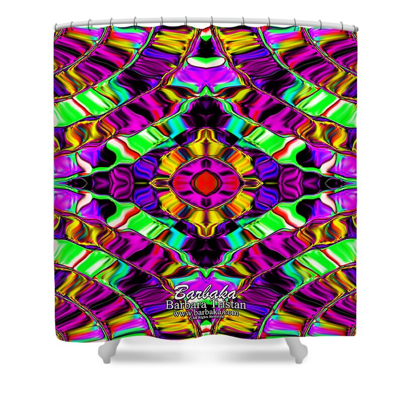 Art Shower Curtain featuring the digital art Butterfly Morph by Barbara Tristan