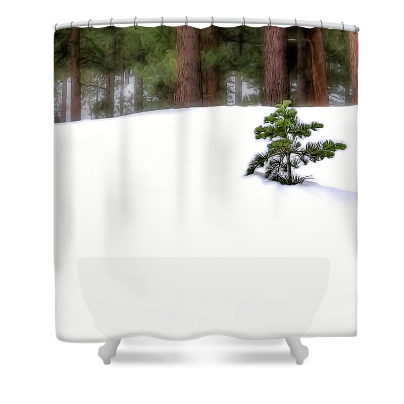 Background Shower Curtain featuring the photograph By Itself by Maria Coulson