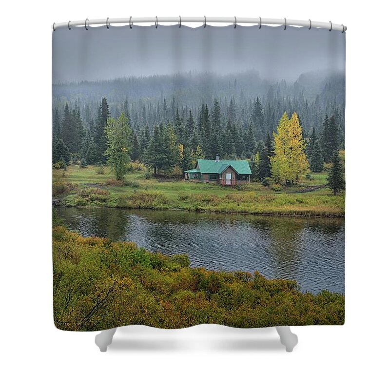 Alaska Shower Curtain featuring the photograph By the River by Patricia Dennis