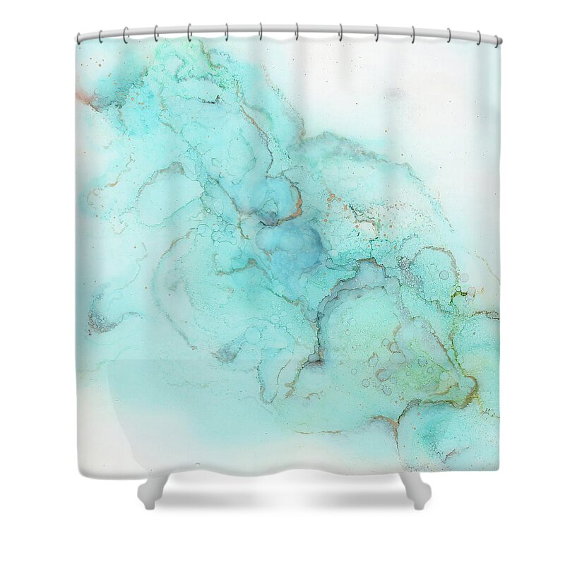 Sky Shower Curtain featuring the painting By This River by Joanne Grant
