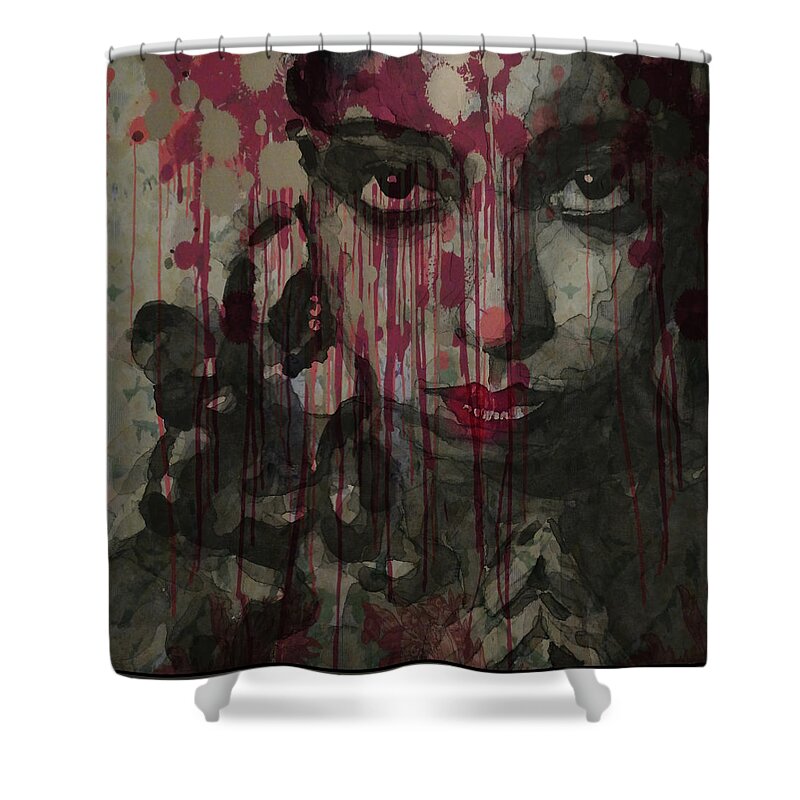 Josephine Baker Shower Curtain featuring the painting Bye Bye Blackbird by Paul Lovering