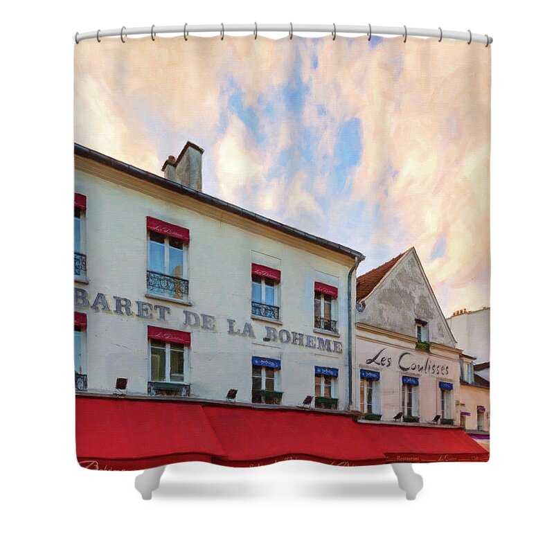 Paris Shower Curtain featuring the photograph Cabaret - Montmartre, Paris by Melanie Alexandra Price
