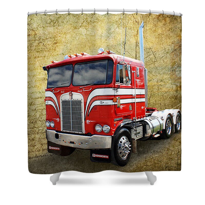 Truck Shower Curtain featuring the photograph Cabover Kenny by Keith Hawley