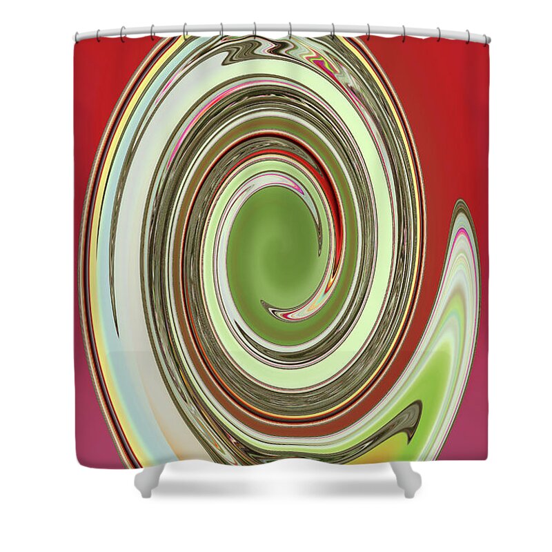 Cactus Pink And Fried Egg Shower Curtain featuring the digital art Cactus Pink And Fried Egg by Tom Janca