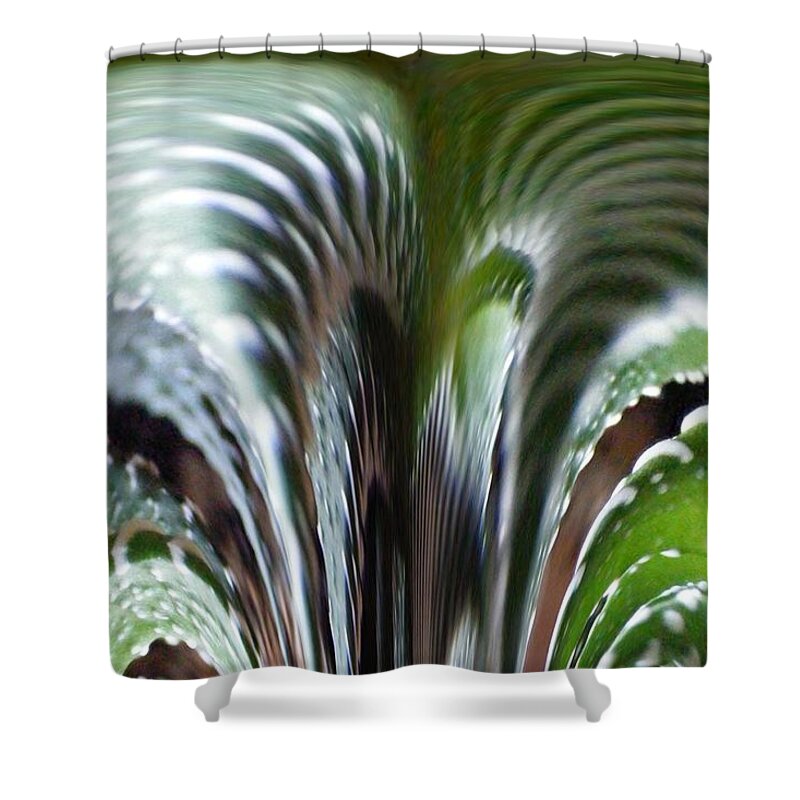 Cactus Digital Art Shower Curtain featuring the photograph Cactus Predator by Barbara A Griffin