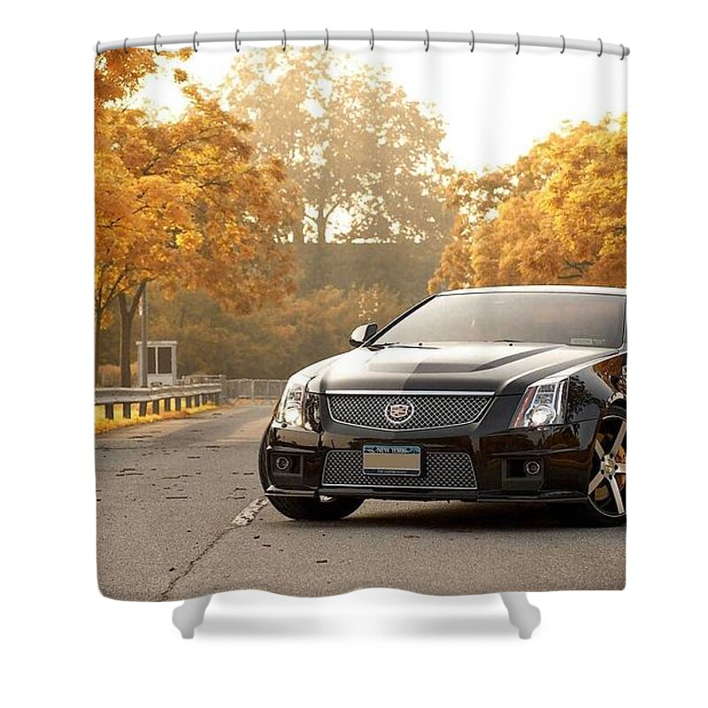 Cadillac Cts-v Shower Curtain featuring the photograph Cadillac CTS-V by Jackie Russo