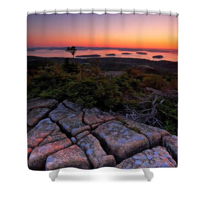 Acadia Shower Curtain featuring the photograph Cadillac Rock by Neil Shapiro