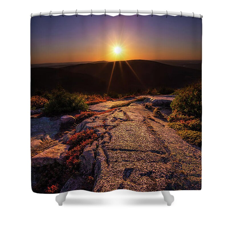 Maine Shower Curtain featuring the photograph Cadillac Sunset by White Mountain Images