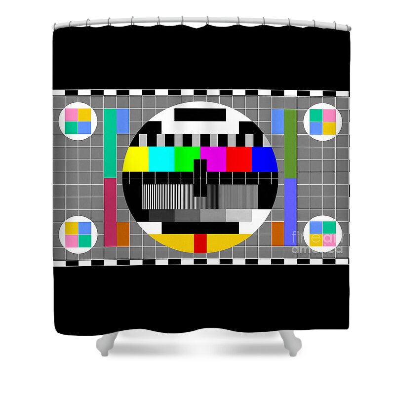 Calibration Test Card Tv Monitor Film Video Geek Shower Curtain For Sale By Tina Lavoie
