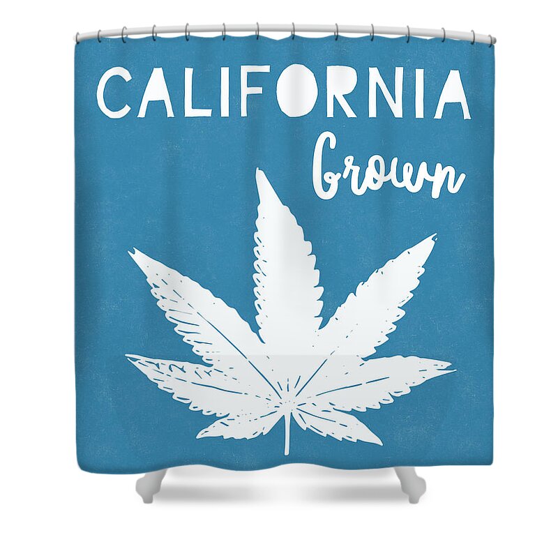 California Shower Curtain featuring the digital art California Grown Cannabis- Art by Linda Woods by Linda Woods