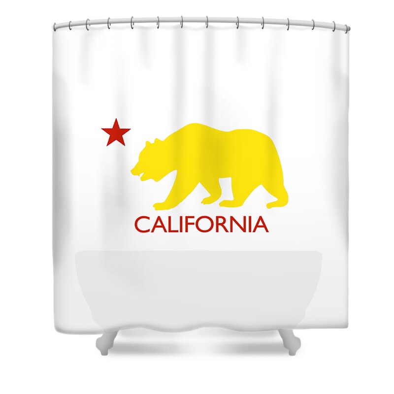 California Shower Curtain featuring the digital art California by Jim Pavelle