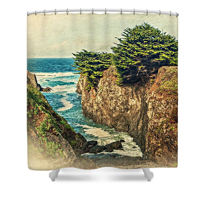 Gabriele Pomykaj Shower Curtain featuring the photograph California - Point Cabrillo Cove by Gabriele Pomykaj