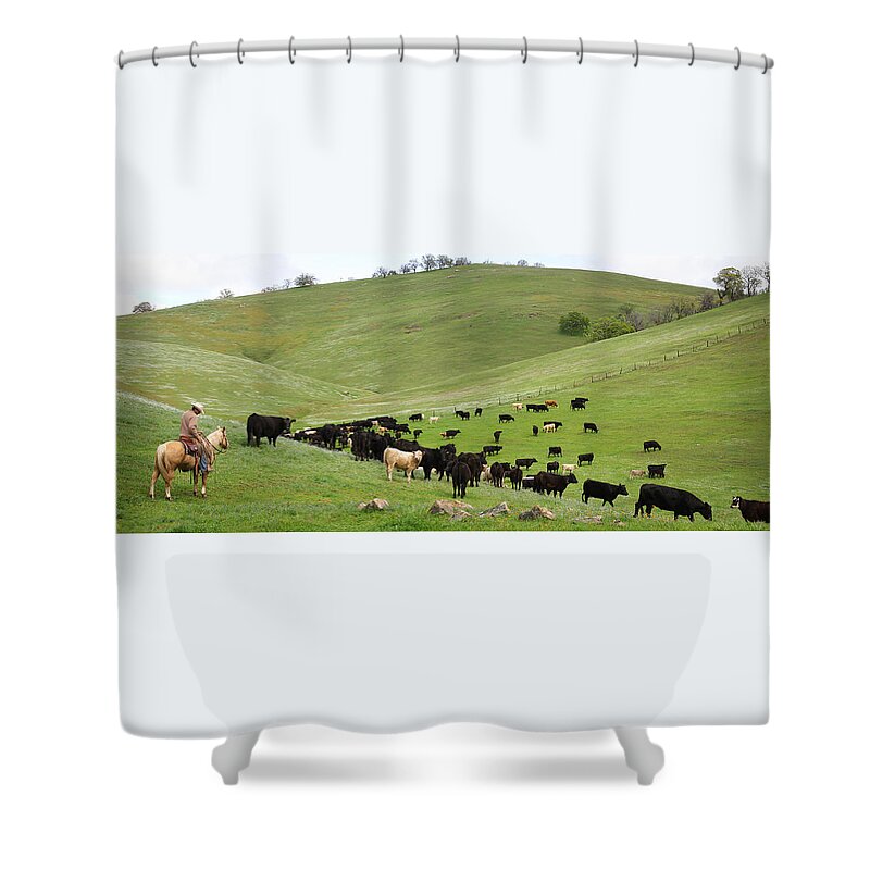 California Shower Curtain featuring the photograph California Ranching by Diane Bohna