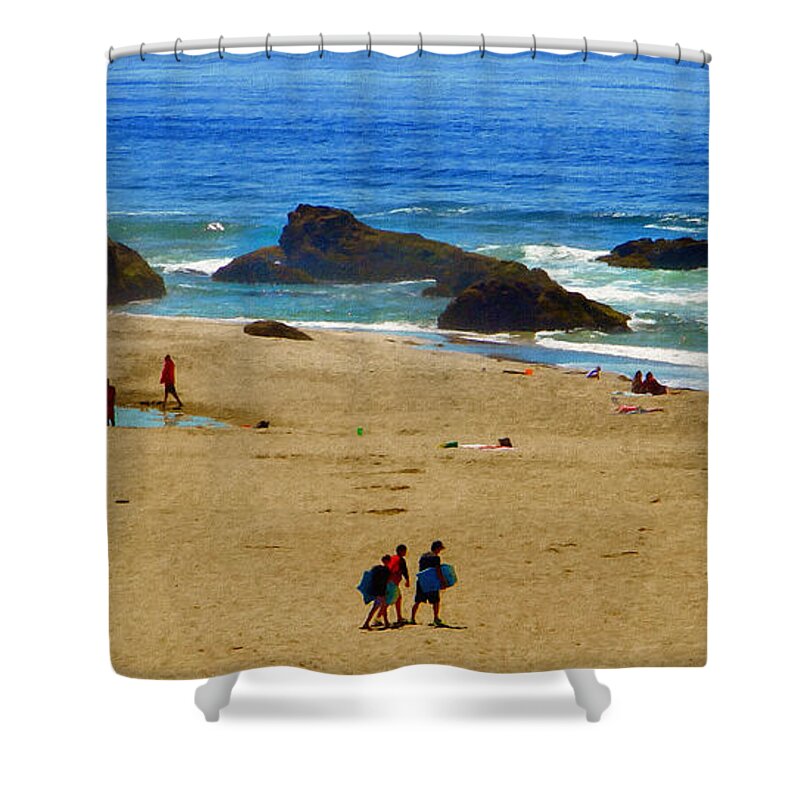 Seashore Shower Curtain featuring the photograph California Seashore by Frank Wilson