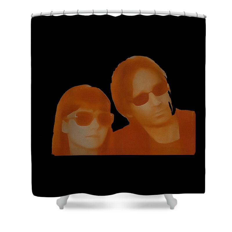 Californication Shower Curtain featuring the drawing Californication by Fenty Fox