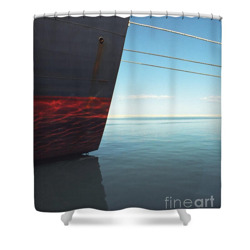 Marc Nader Photo Art Shower Curtain featuring the photograph Call Of The Distant Shores by Marc Nader