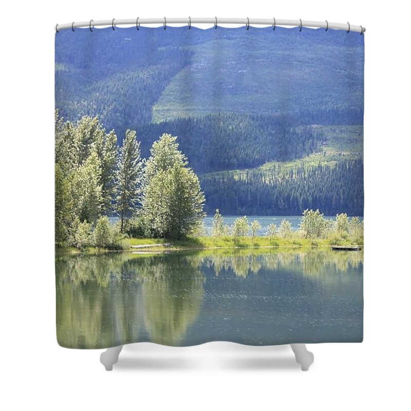  Shower Curtain featuring the photograph Calm water by Jesse Werbicki