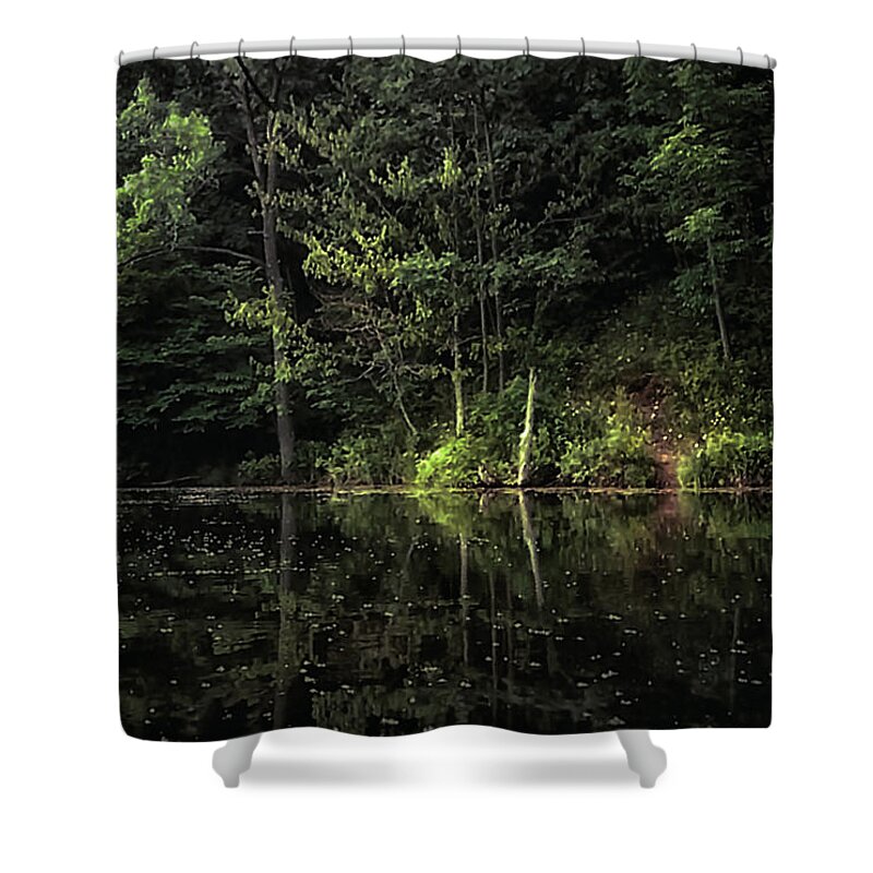 Lakes Shower Curtain featuring the photograph Calm Waters by Elaine Malott