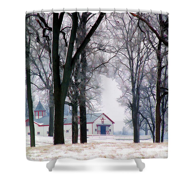 Landscape Shower Curtain featuring the photograph Calumet Winter by Sam Davis Johnson