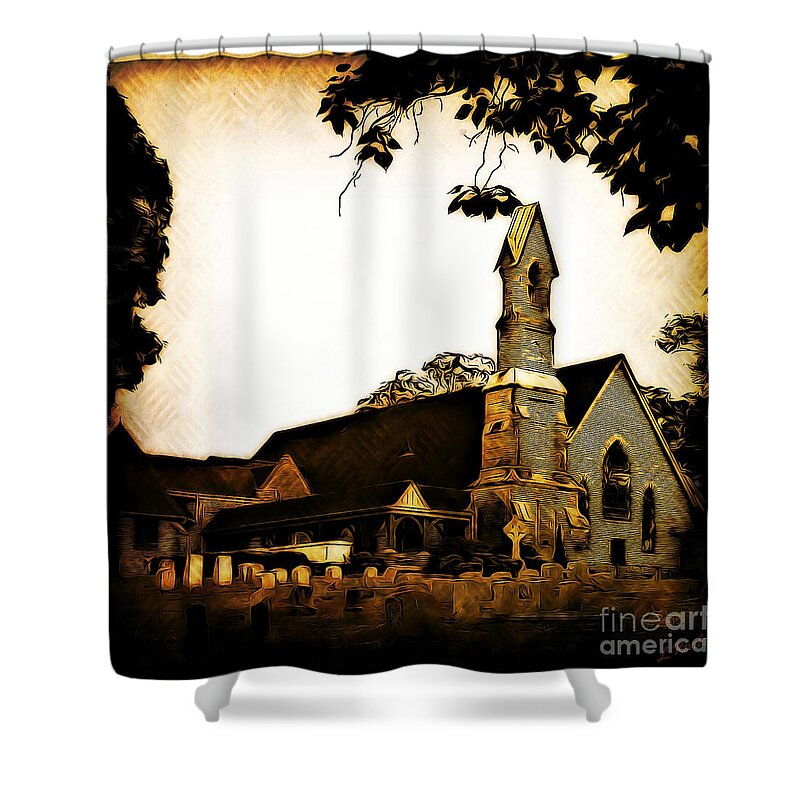 Church Shower Curtain featuring the photograph Calvary Episcopal Church by Leslie Revels