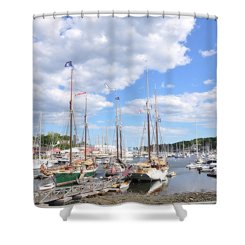 Boats Shower Curtain featuring the photograph Camden Maine Harbor by Glenn Gordon