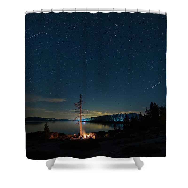 Airplanes Shower Curtain featuring the photograph Campfire 1 by Jim Thompson