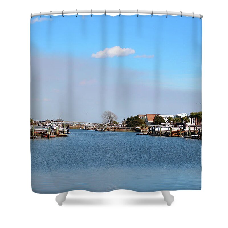 Canal Shower Curtain featuring the photograph Canal Living by Cynthia Guinn