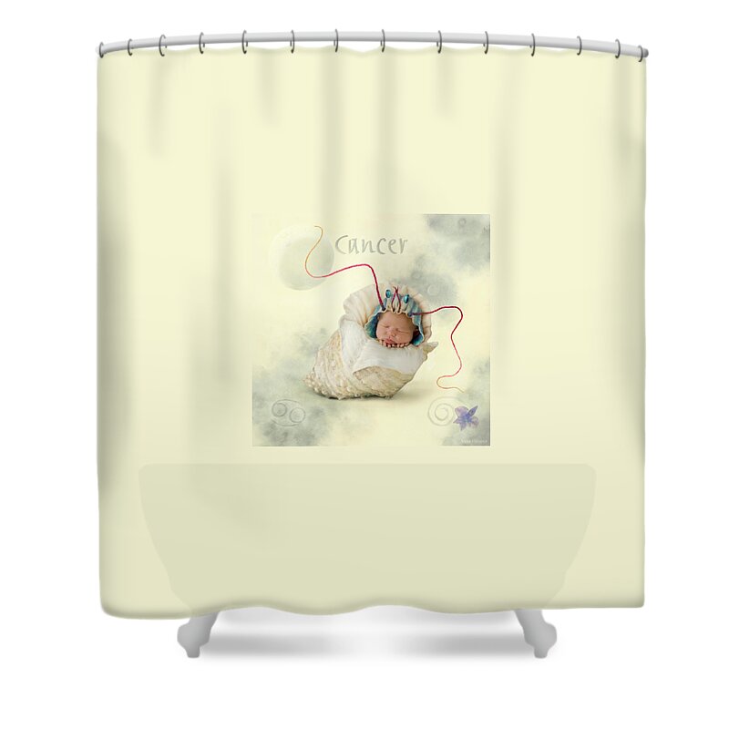 Zodiac Shower Curtain featuring the photograph Cancer by Anne Geddes