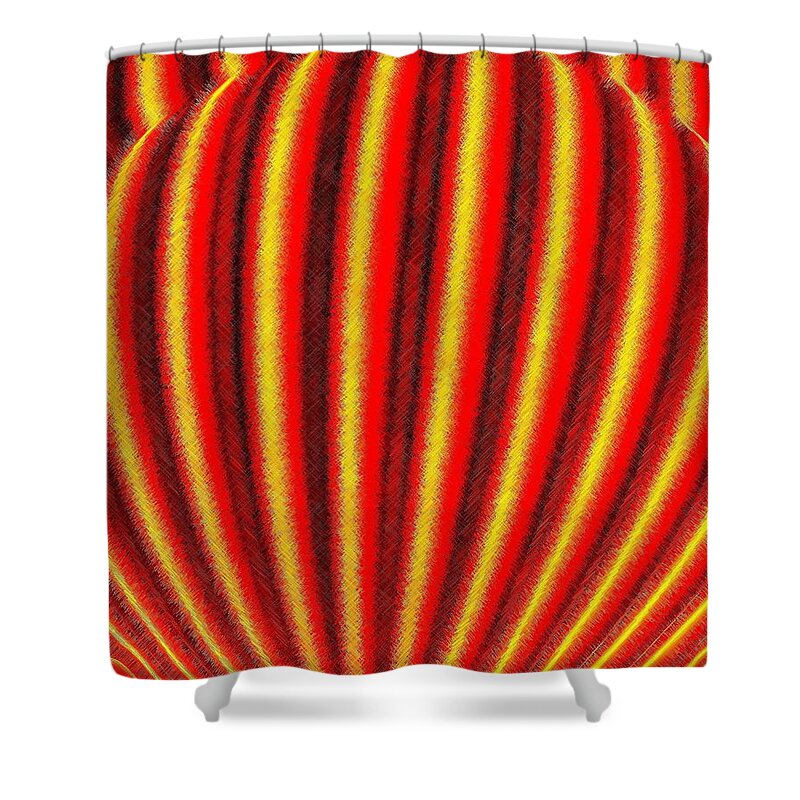 Abstract Shower Curtain featuring the digital art Candid Color 9 by Will Borden