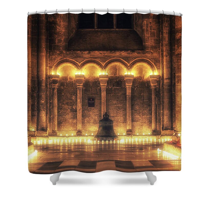 Architecture Shower Curtain featuring the photograph Candlemas - Bell by James Billings