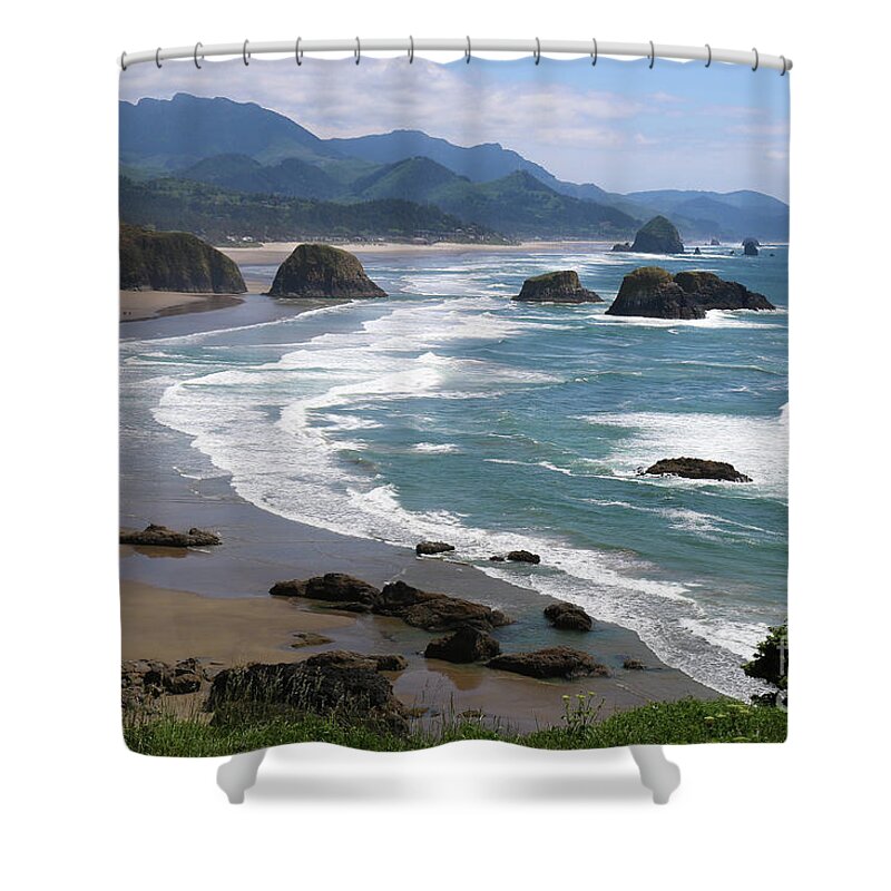 Cannon Beach Shower Curtain featuring the photograph Cannon Beach Oregon by Veronica Batterson
