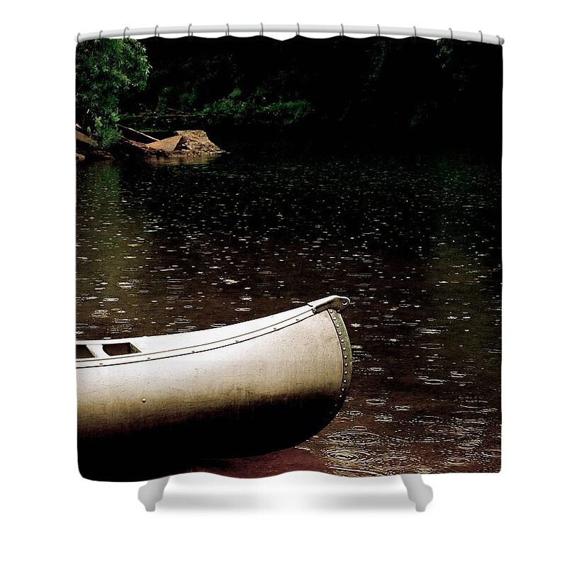 Canoe Shower Curtain featuring the photograph Canoe by Melisa Elliott