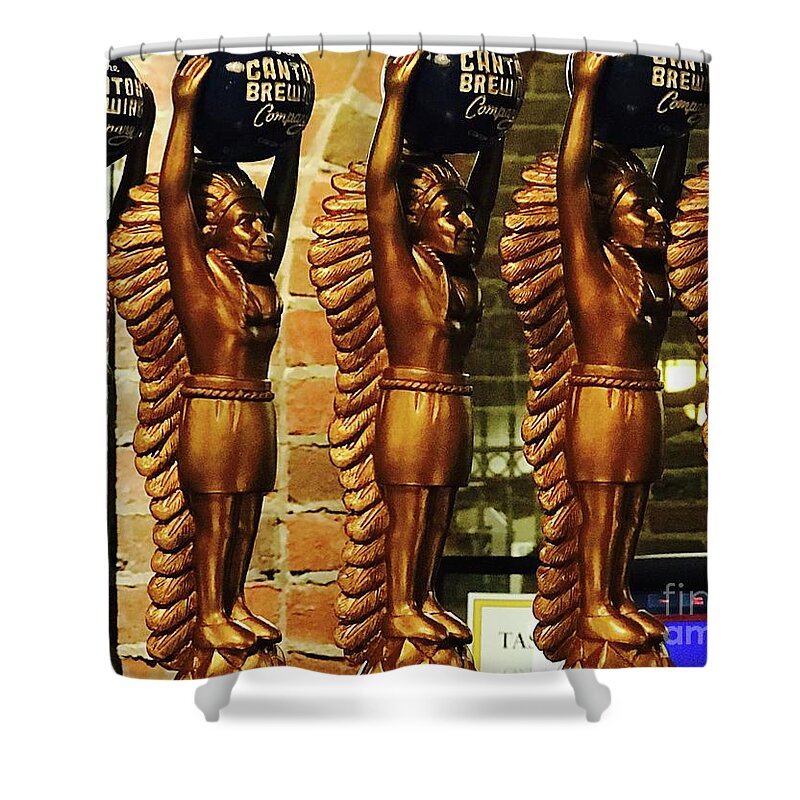 The Canton Brewery Shower Curtain featuring the photograph Canton Chief by Michael Krek